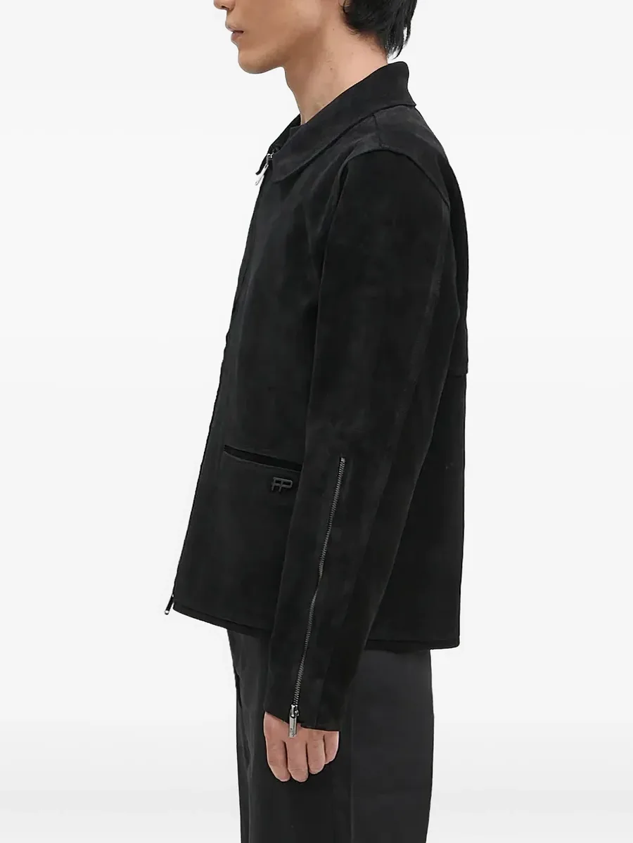 suede zip-front jacket 4