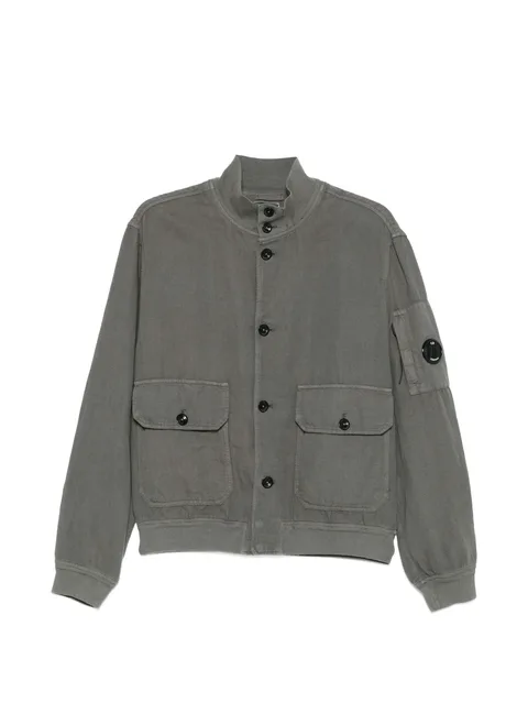 broken twill Lens bomber jacket