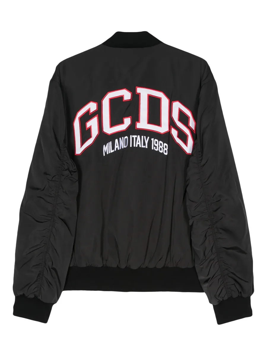 embroidered-logo bomber jacket 4