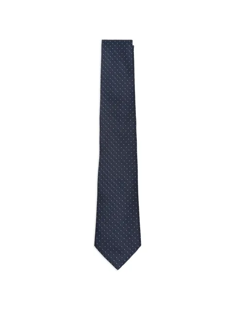 polka-dot basket-weave tie