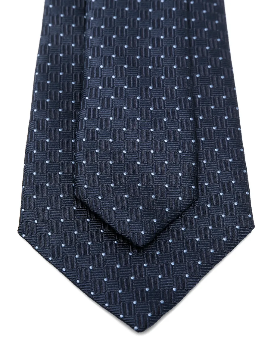 polka-dot basket-weave tie 6