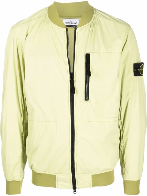 Compass-patch zip-up jacket
