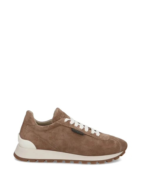 suede lace-up sneakers