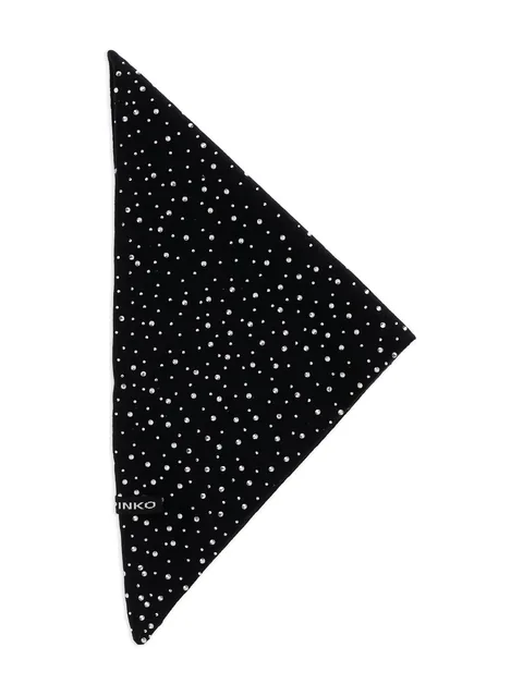 crystal-embellished knitted scarf