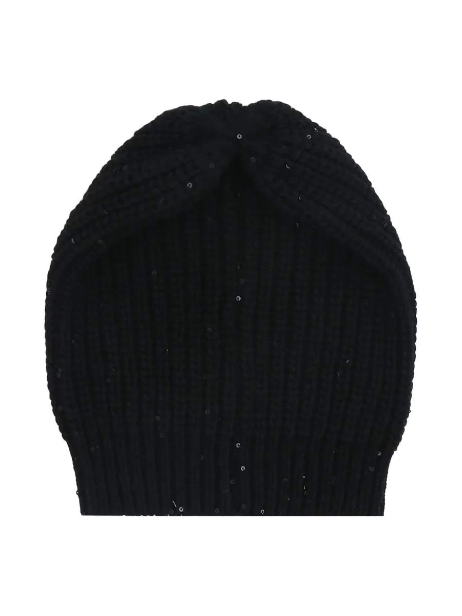 sequined rib knit beanie 4