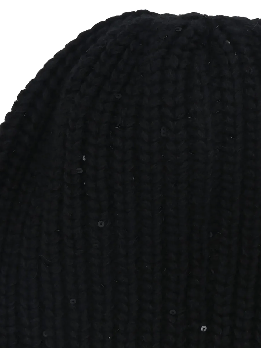 sequined rib knit beanie 6