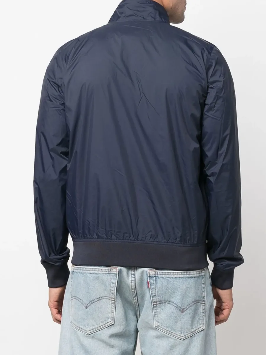 reversible stripe-detail jacket 8