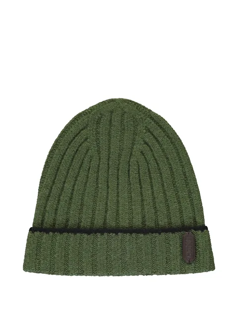 ribbed Asher knitted beanie hat