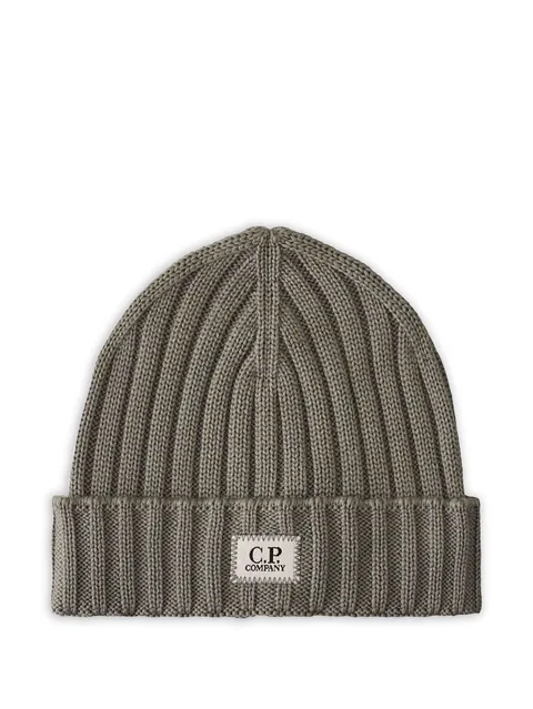 ribbed cotton beanie hat