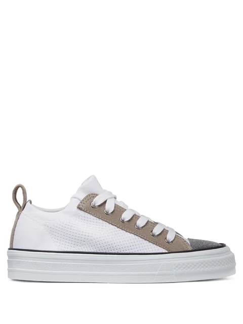 Monili-detail panelled sneakers