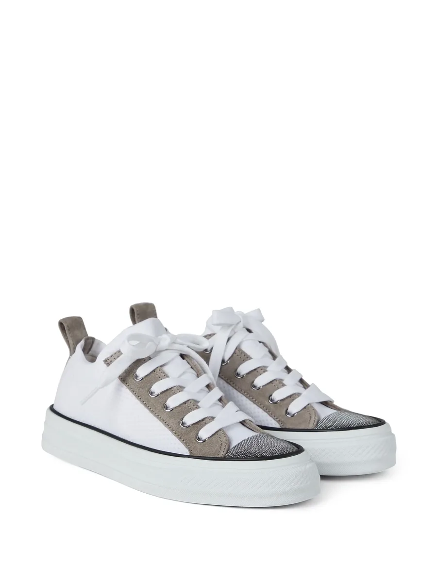 Monili-detail panelled sneakers 4