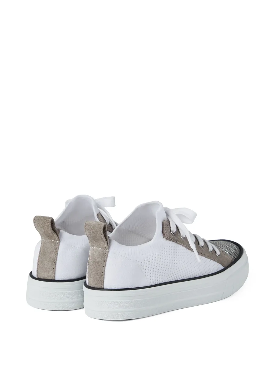 Monili-detail panelled sneakers 5
