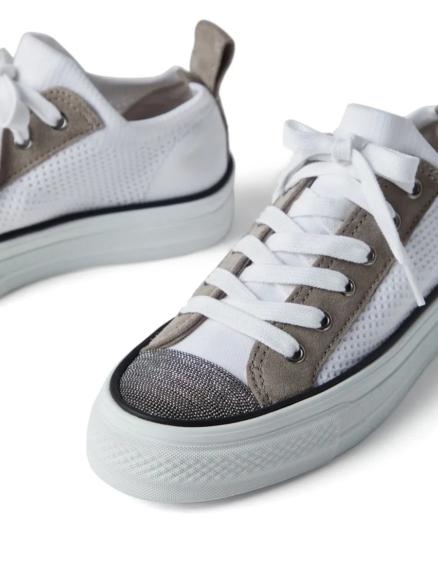Monili-detail panelled sneakers 8