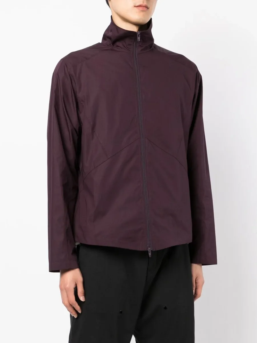 zipped-up stand-up neck jacket 6