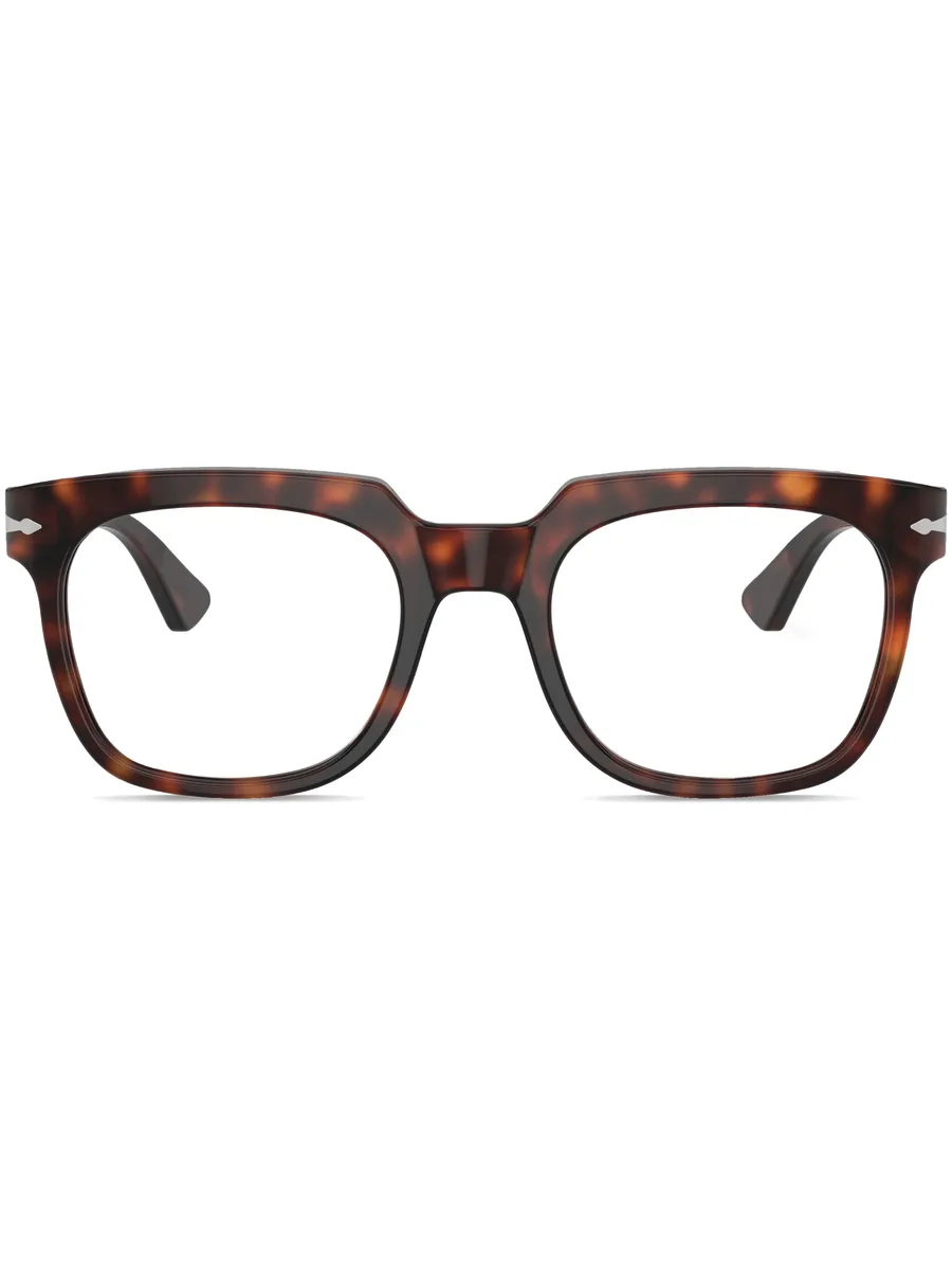 tortoiseshell-effect square-frame glasses 2