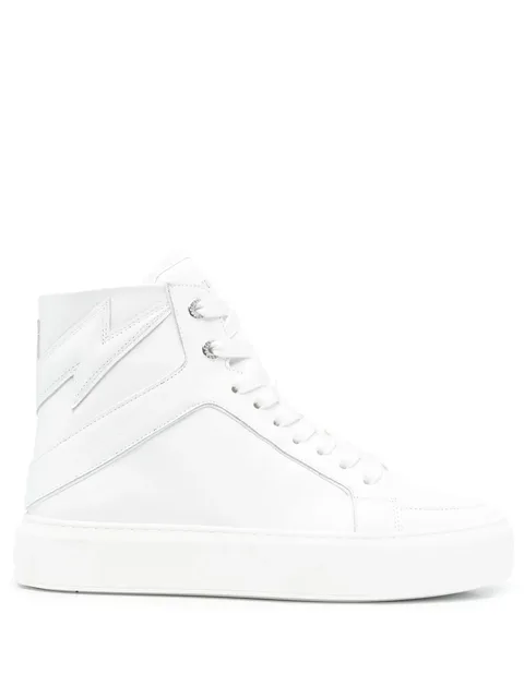 tonal high-top sneakers