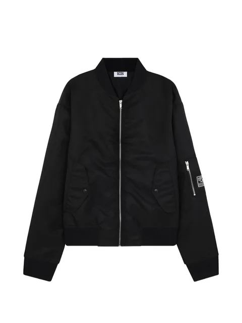 logo-patch bomber jacket