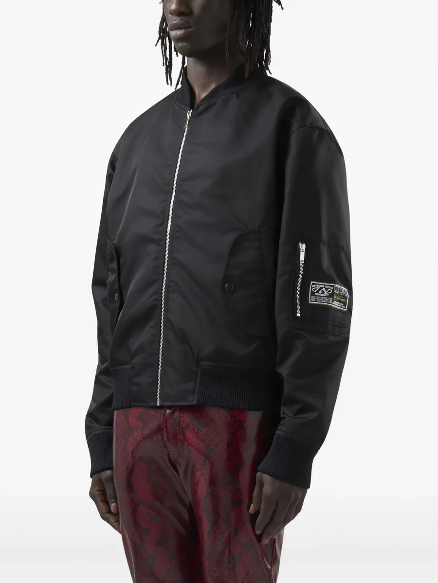logo-patch bomber jacket 8