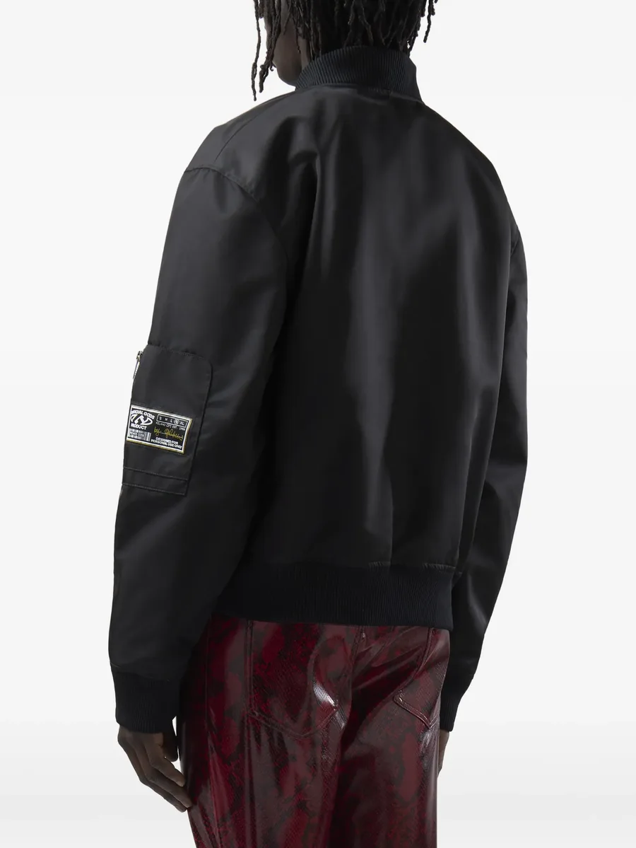 logo-patch bomber jacket 9