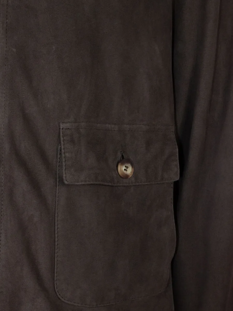 Plutone high-collar suede jacket 5