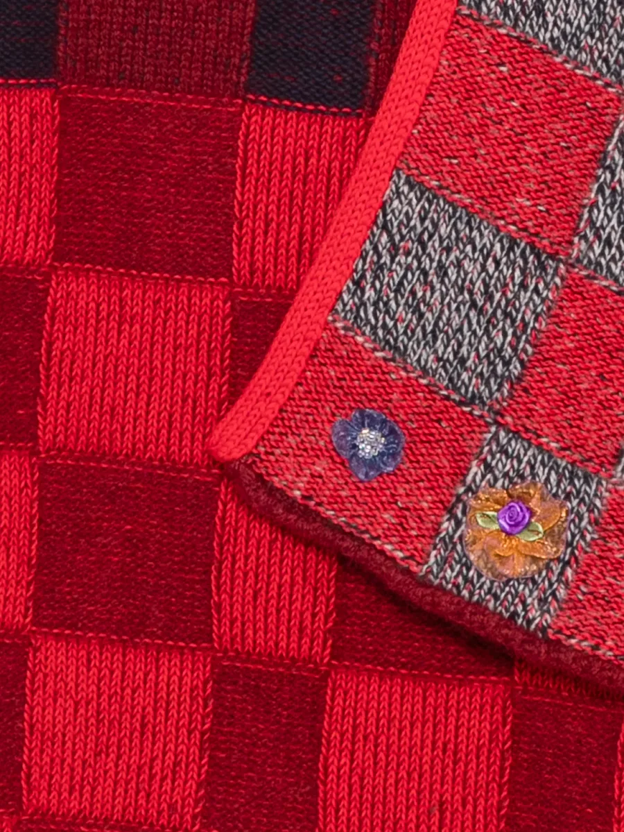 шарф в клетку 6
