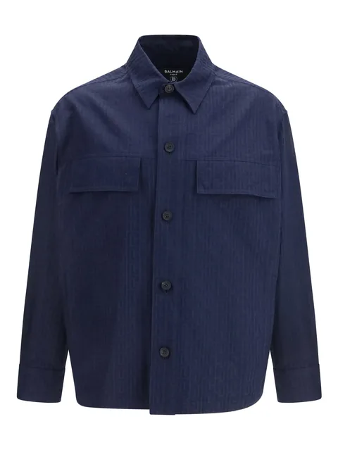 monogram pocket overshirt