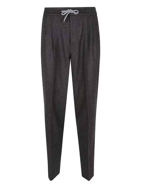 pleated drawstring trousers