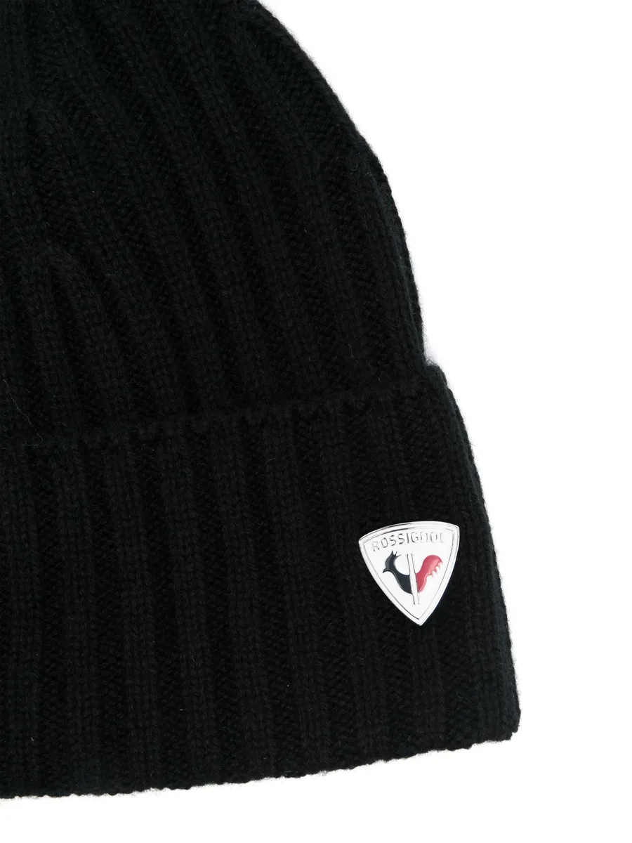 logo-plaque cashmere beanie 4