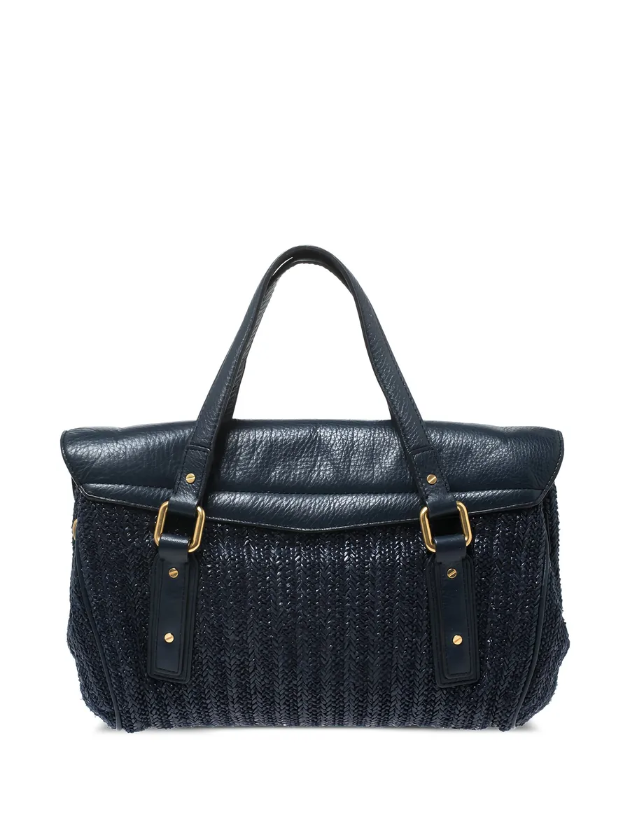 pre-owned leather tote bag 4