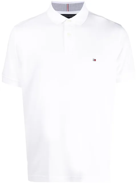 logo-patch polo shirt