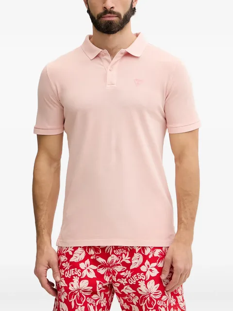 logo-patch polo shirt