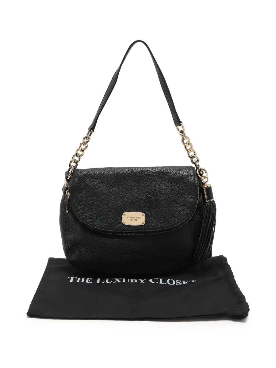 Tassel leather shoulder bag 9