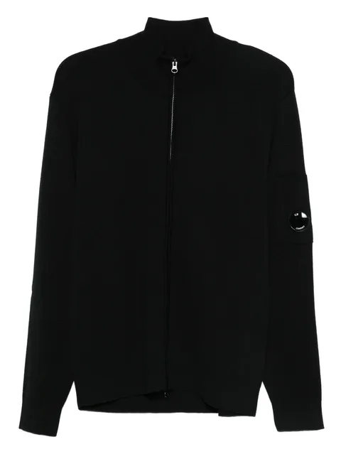 zip-up cardigan