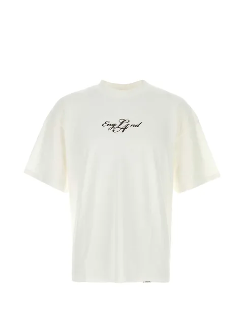 print-detail cotton T-shirt