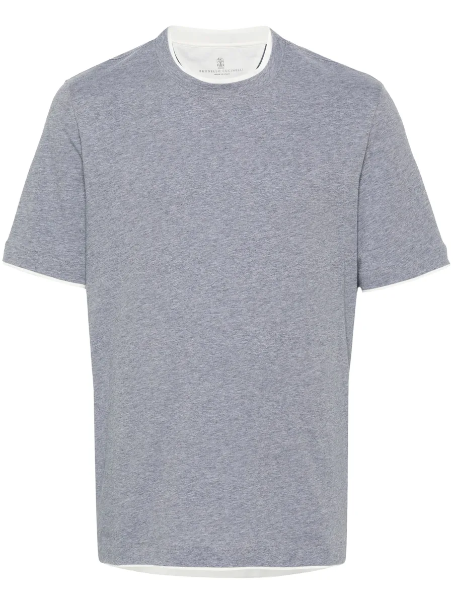 faux-layered cotton T-shirt 2