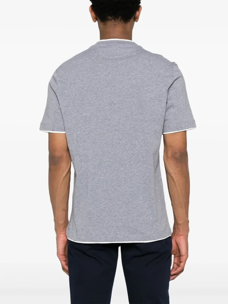 faux-layered cotton T-shirt 8