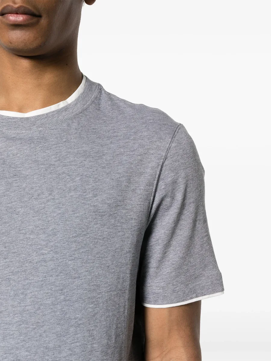 faux-layered cotton T-shirt 9