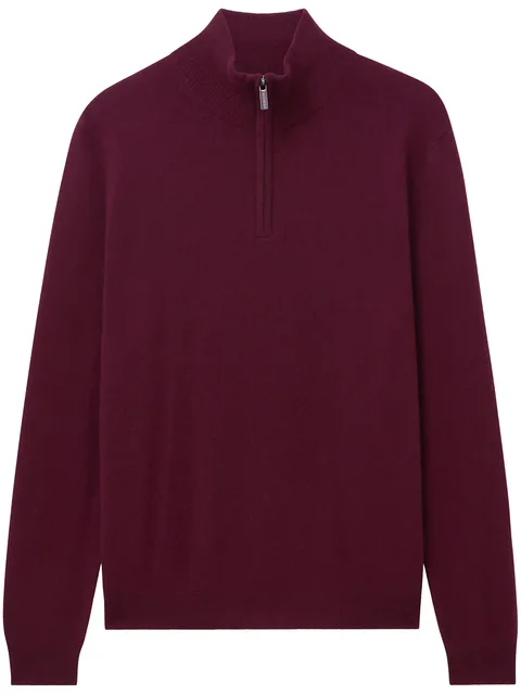 zip-up cashmere jumper