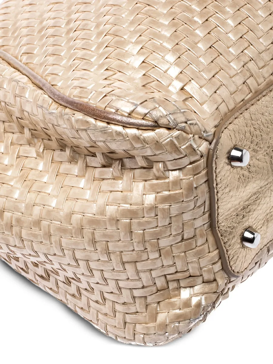 woven leather tote bag 6