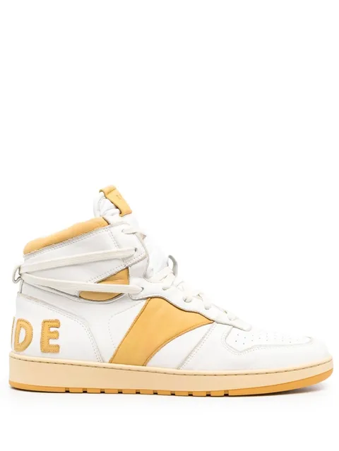 logo-lettering panelled sneakers