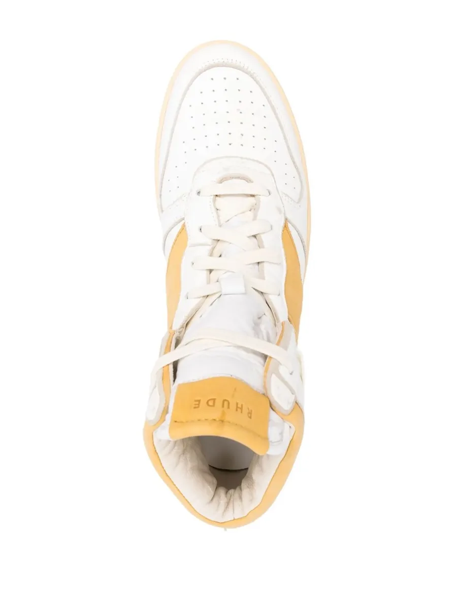 logo-lettering panelled sneakers 7