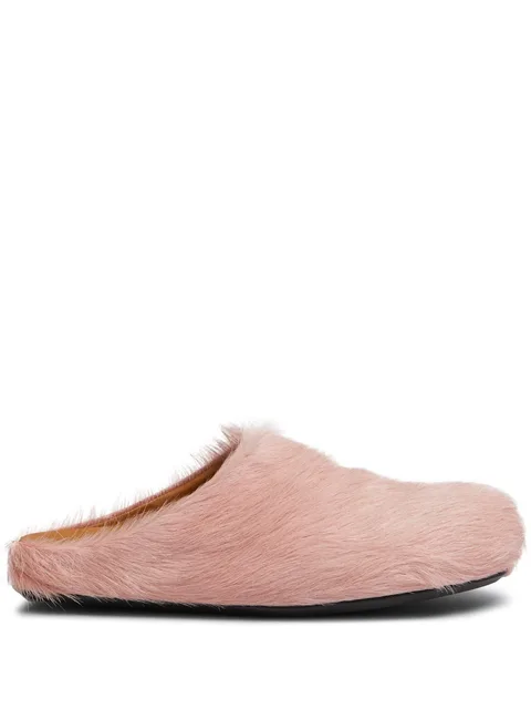 long hair calfskin Fussbett sabot