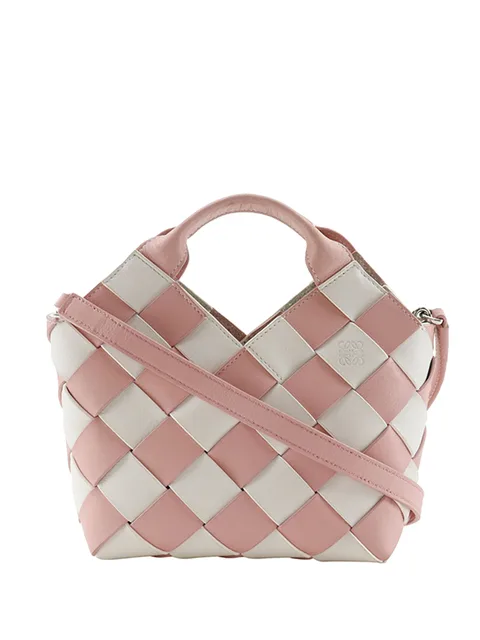 сумка-сэтчел Mini Woven Calfskin Gingham Basket Bag (2018 год)