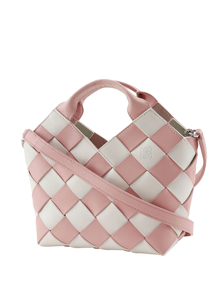 сумка-сэтчел Mini Woven Calfskin Gingham Basket Bag (2018 год) 6