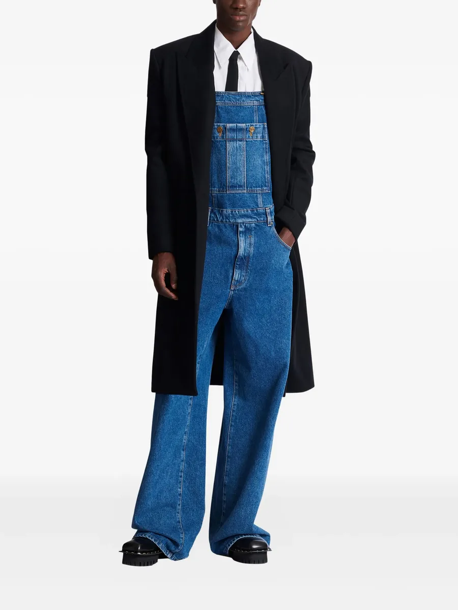 T-bar-fastening denim jumpsuit 4