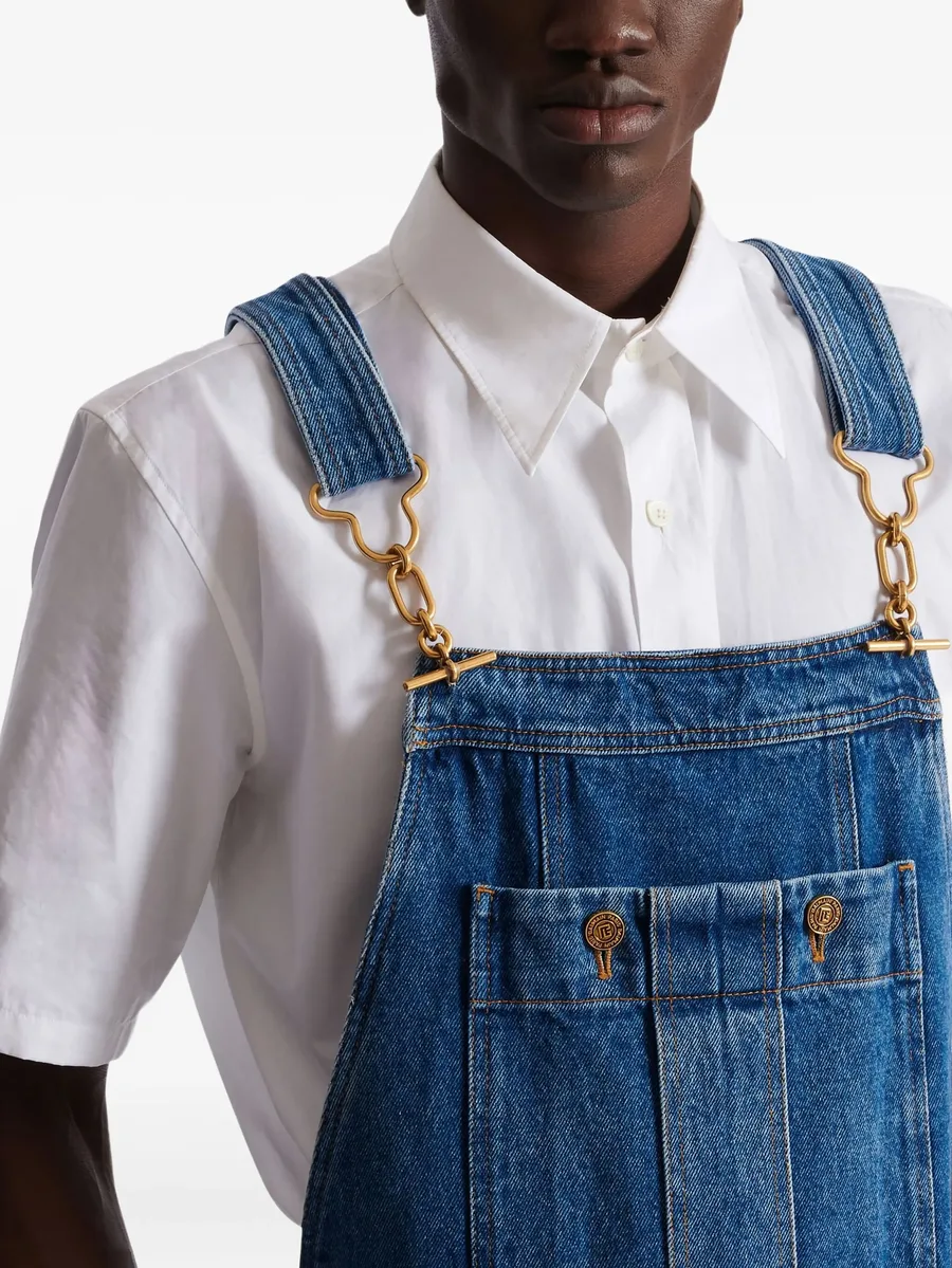 T-bar-fastening denim jumpsuit 9