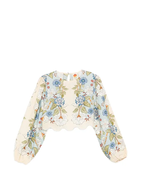 блузка Garden Scarf с цветочным принтом