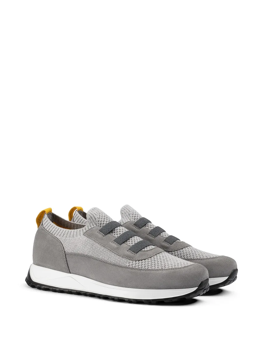 suede panelled sneakers 4