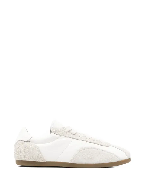 panelled lace-up sneakers