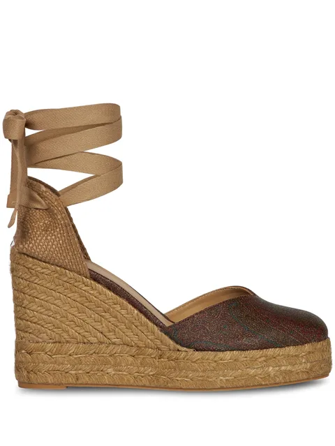 paisley-print espadrilles